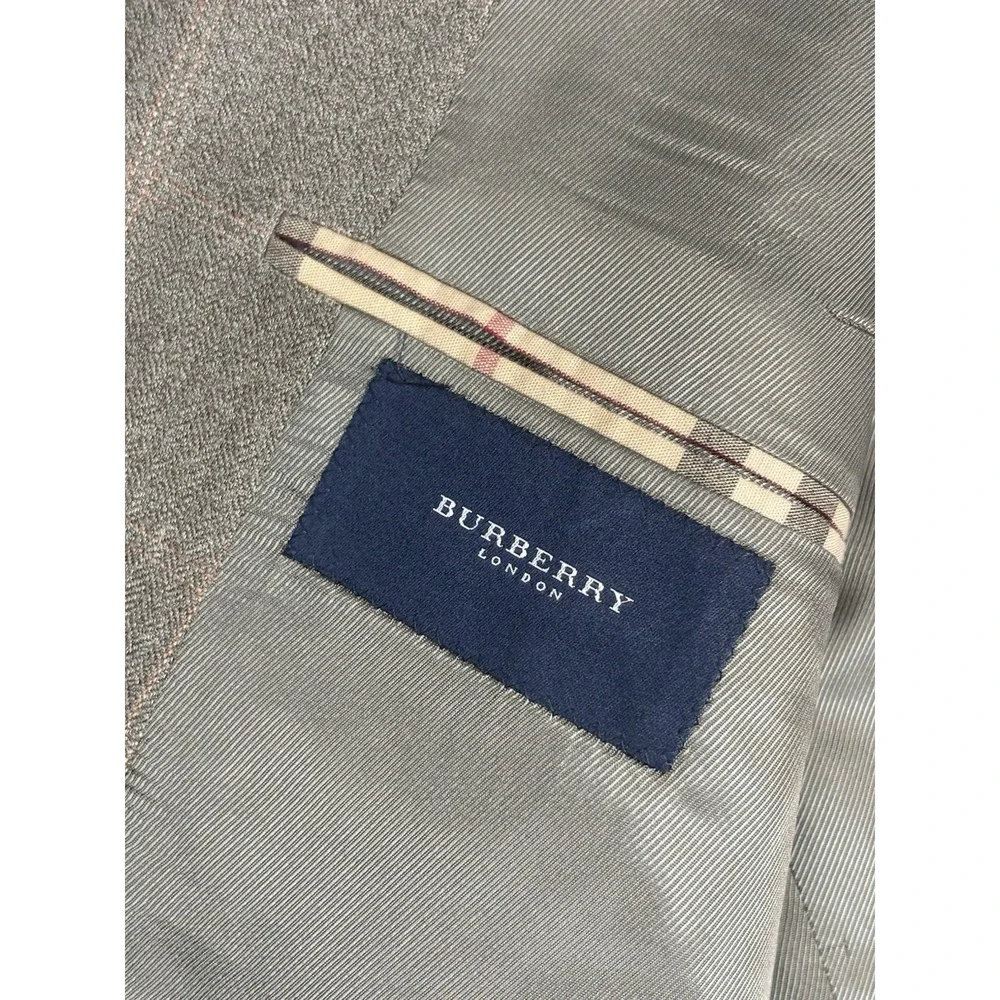 Vintage Burberry London Blazer 44R Silk Wool Plaid USA Union Made Nordstrom